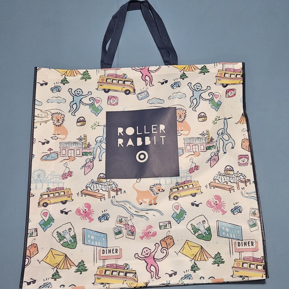 Roller Rabbit Multicolor Illustrated Tote